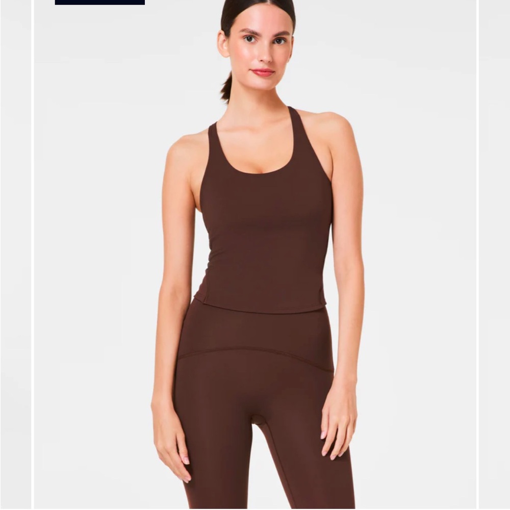 SPANX® Get Moving Contour Crossback Shelf Tank espresso Large